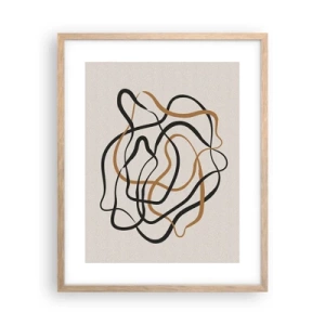 Poster in light oak frame - Everything Is Tangled UP - 40x50 cm