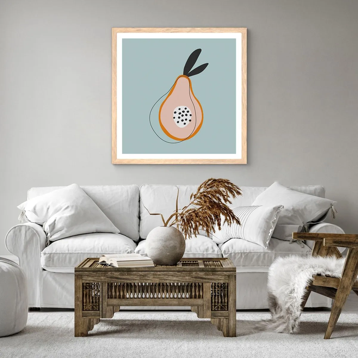 Poster in light oak frame - Penetrating the Nature of Things - 30x30 cm