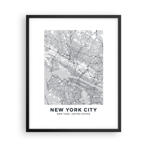 Poster in black frame - Anatomy of Metropolis - 40x50 cm