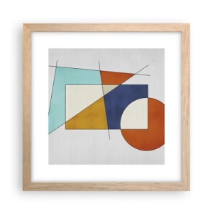 Poster in light oak frame - Abstract: Modernist Fun - 30x30 cm