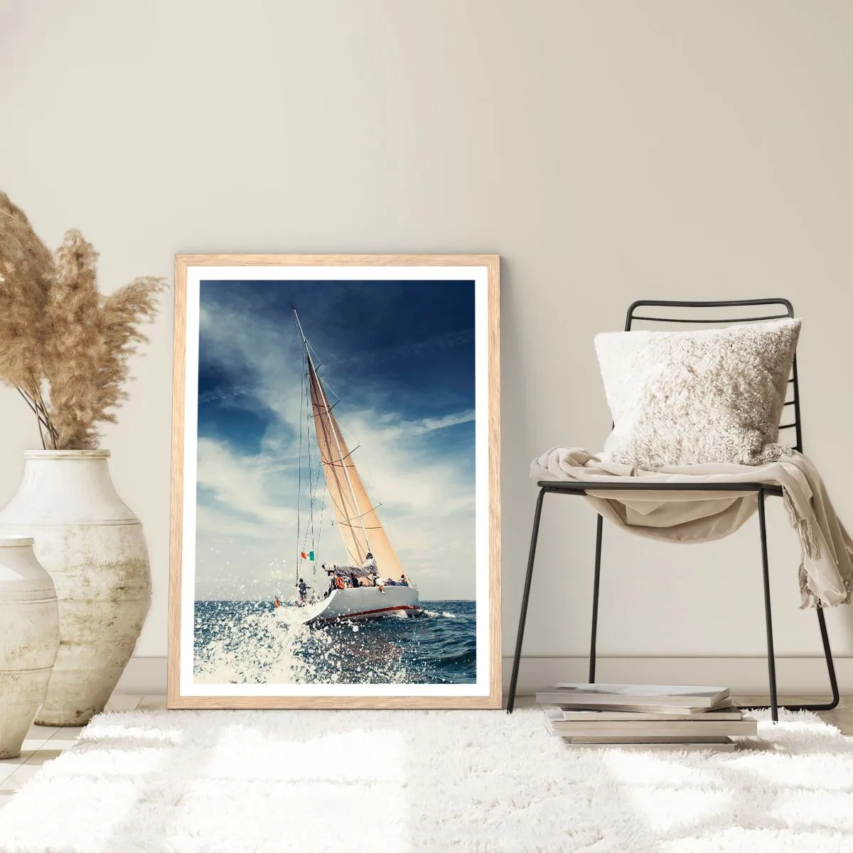 Poster in light oak frame - They Won't Catch Us - 70x100 cm