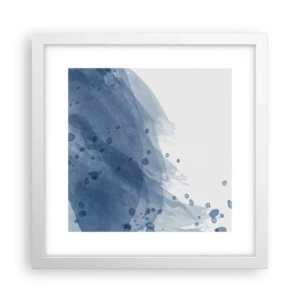 Poster in white frmae - Blue Tulle - 30x30 cm