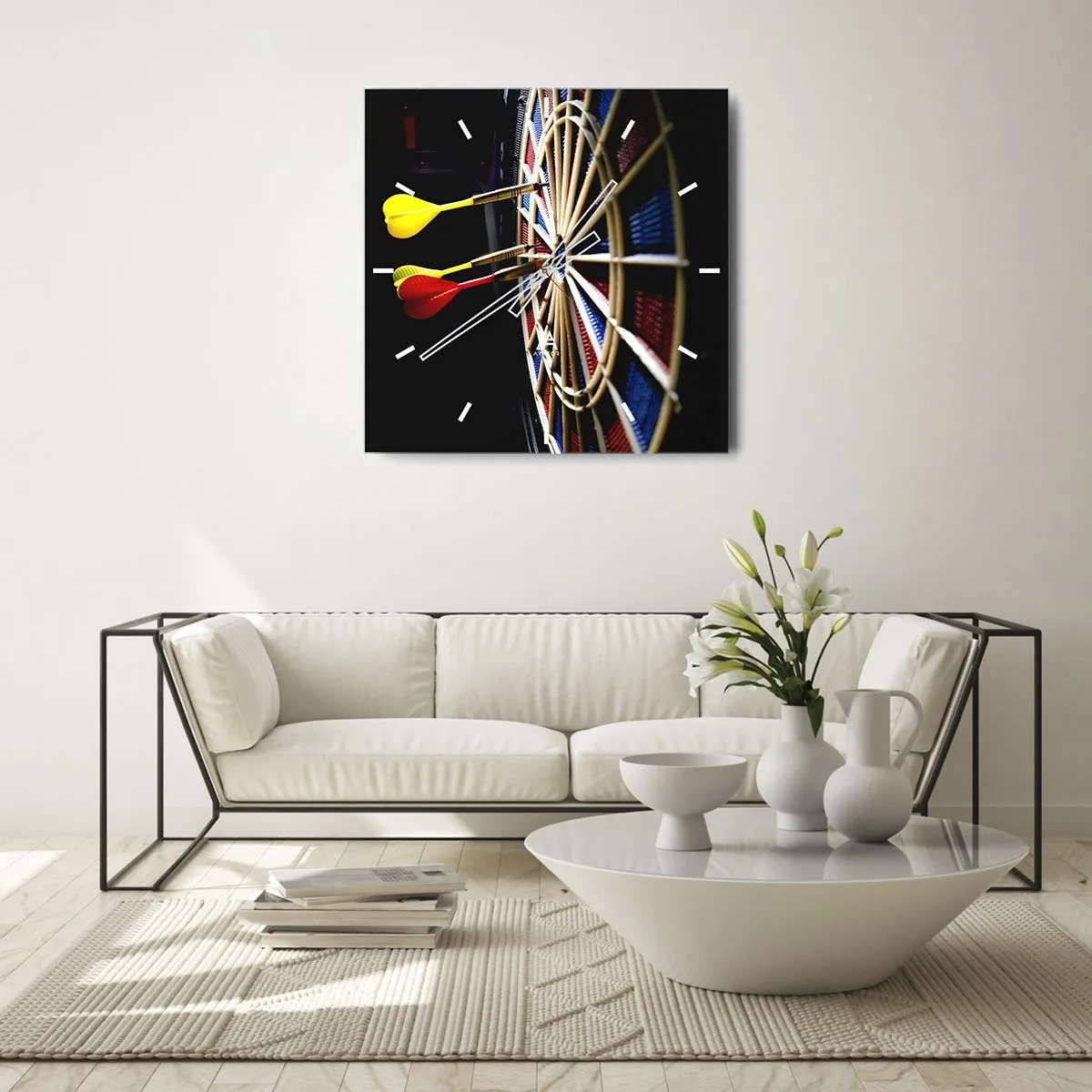 Wall clock - Clock on glass - On Point - 30x30 cm