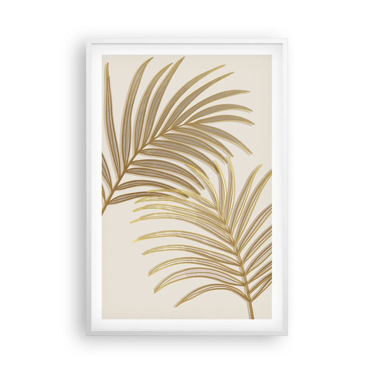 Poster in white frmae - Golden Palm! - 61x91 cm