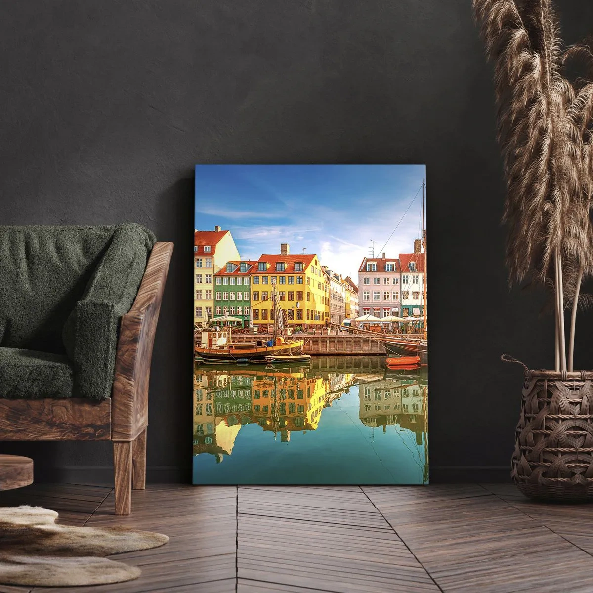 Canvas picture - By Water Smooth as a Mirror - 55x100 cm