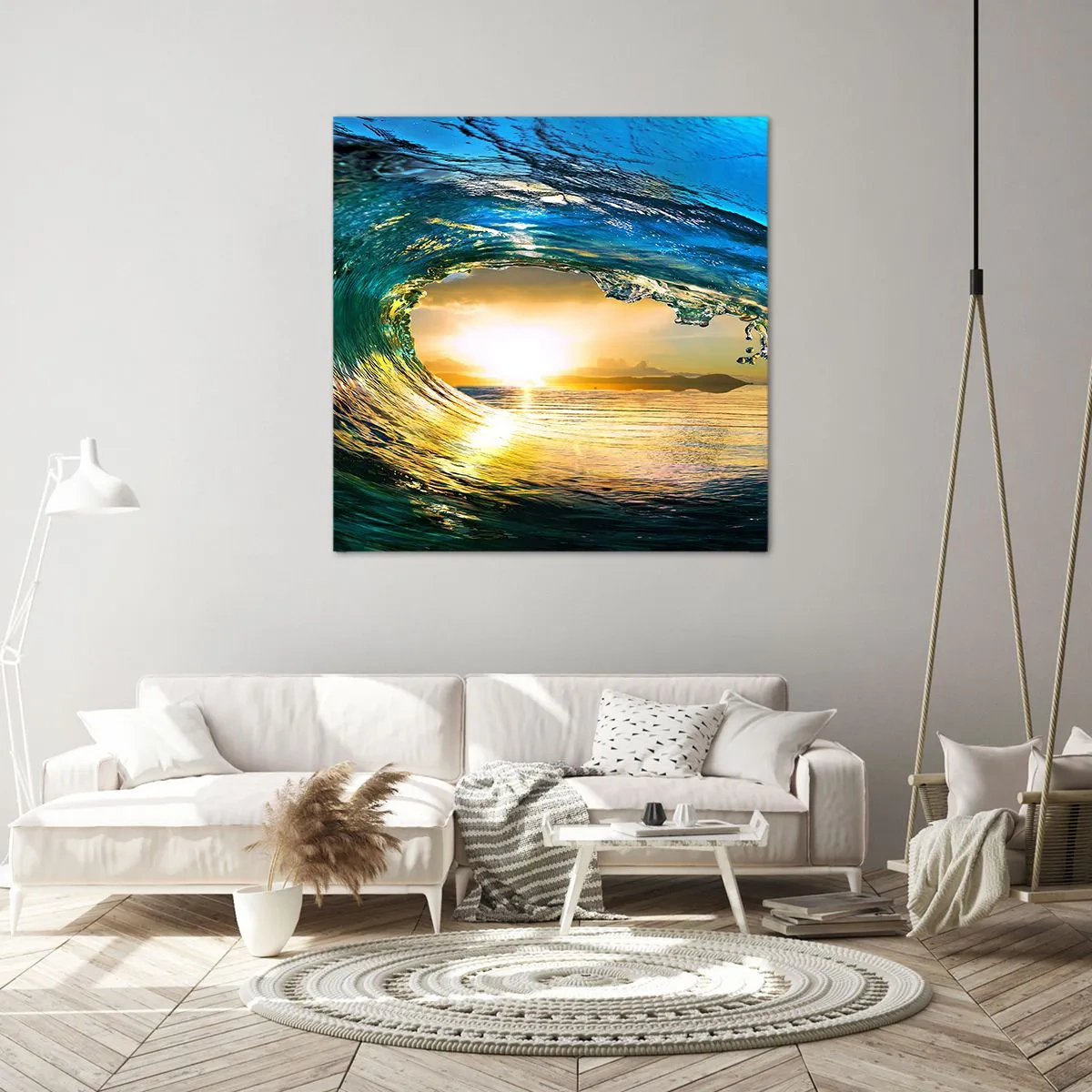 Canvas picture - In an Emerald and Gold Crystal - 50x50 cm