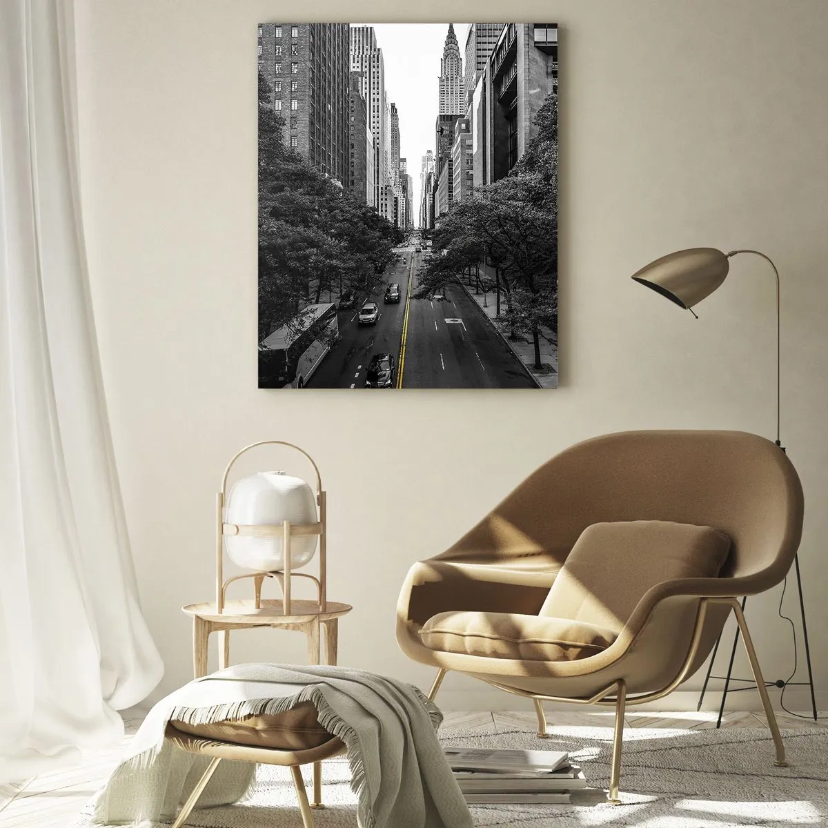 Glass picture - Morning in New York - 80x120 cm