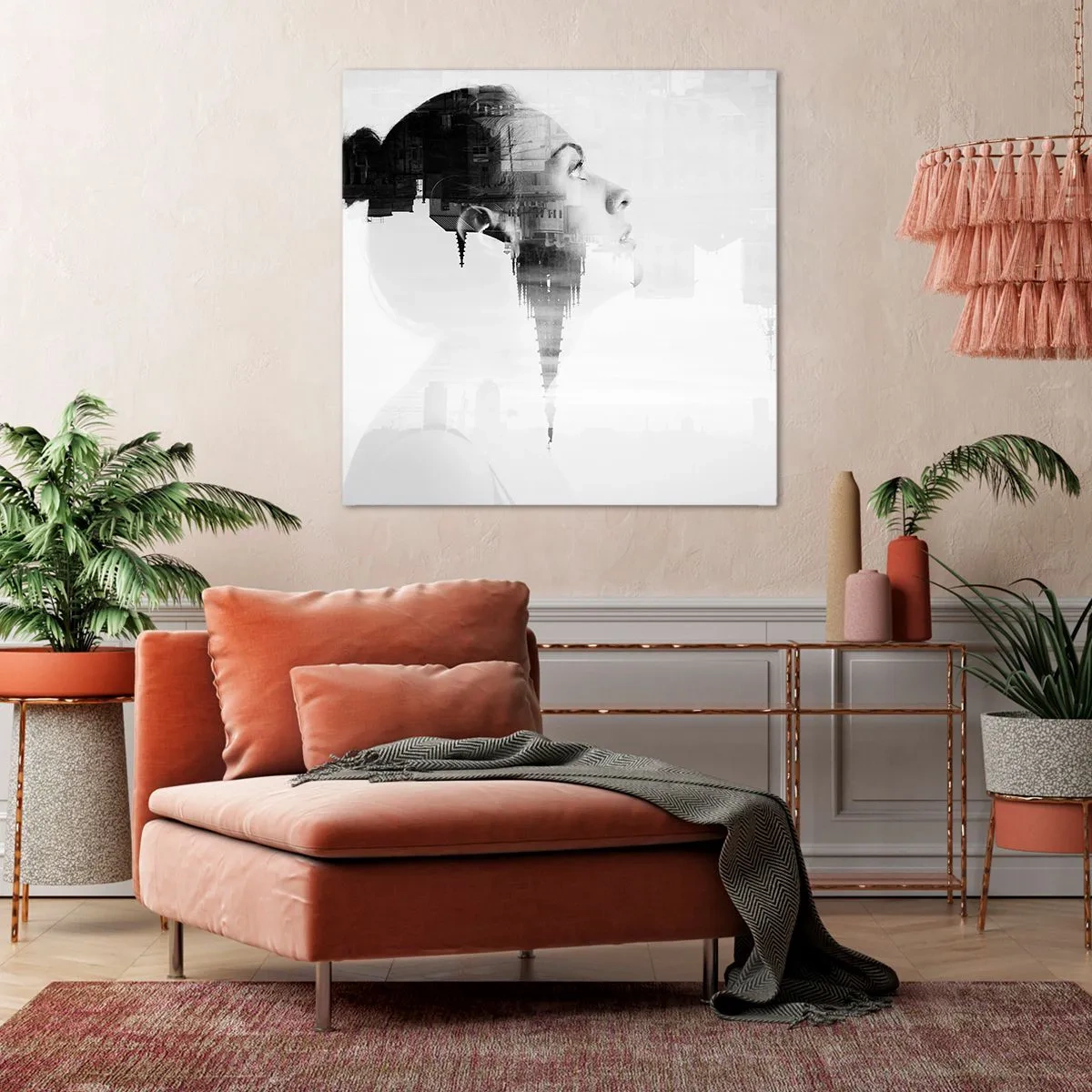 Canvas picture - On Both Sides of a Glass - 70x70 cm