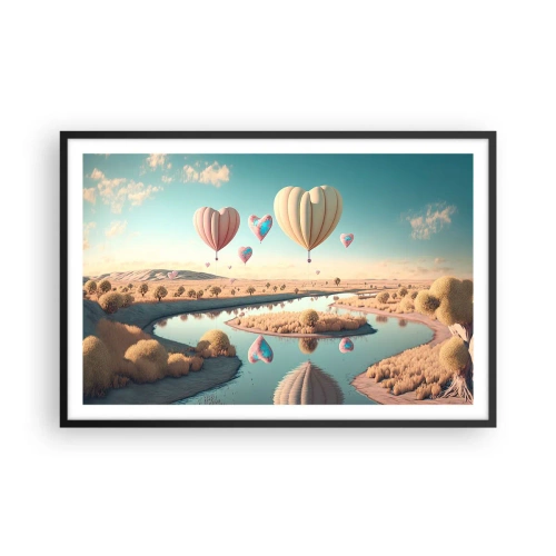 Poster in black frame - Love Lifts You up - 91x61 cm