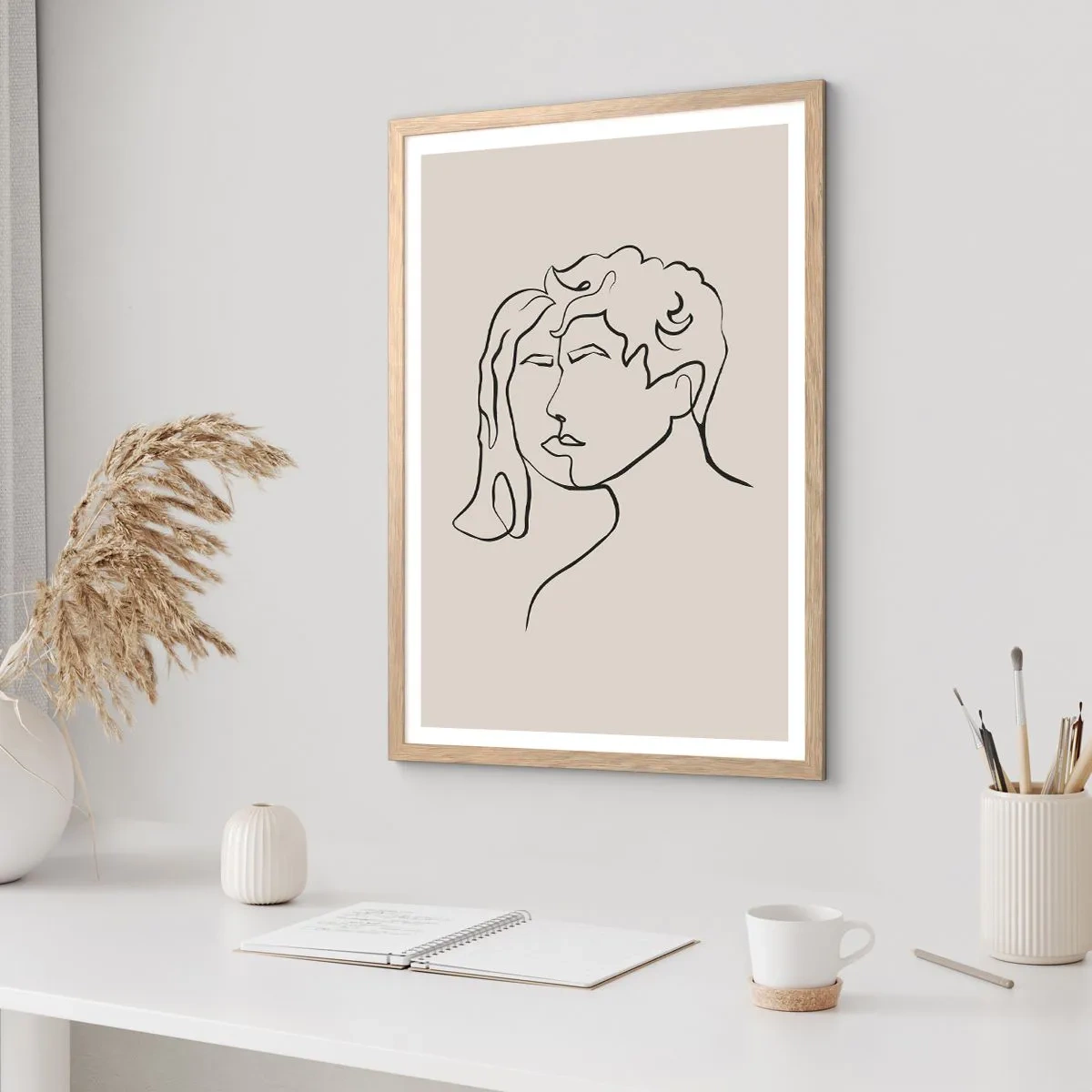 Poster in light oak frame - And It Became One - 61x91 cm