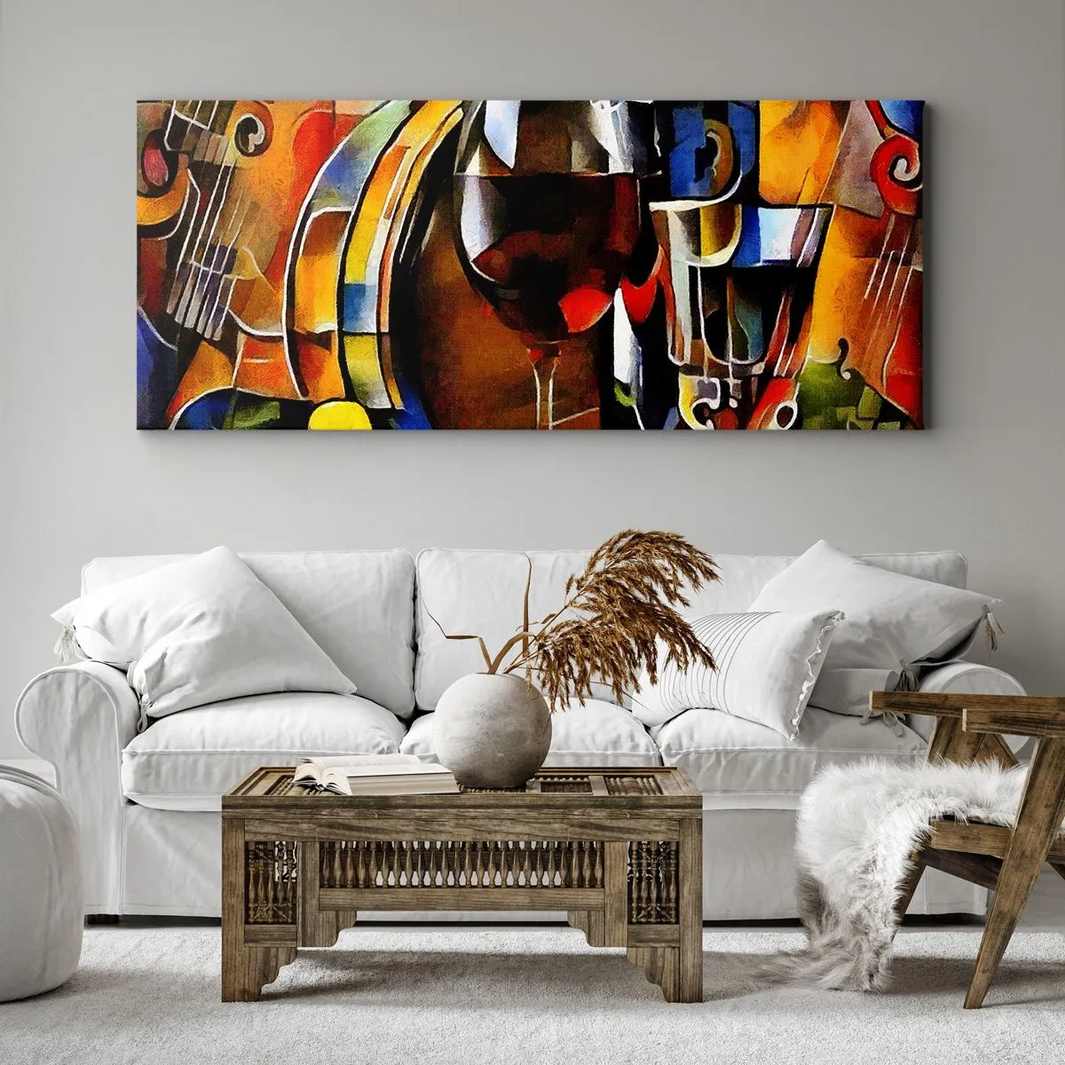 Canvas picture - And The World Fills With Colours - 140x50 cm