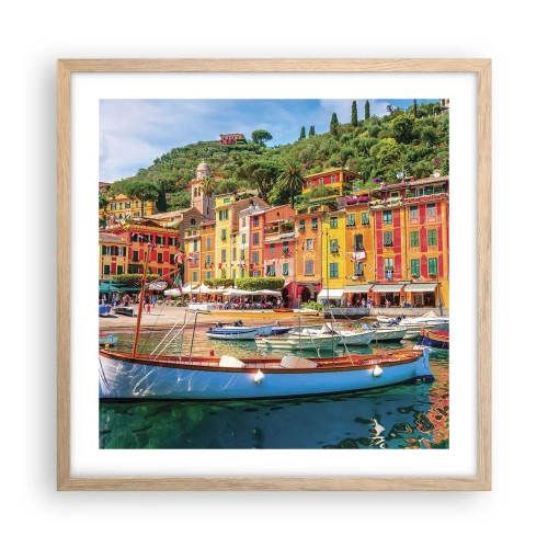 Poster in light oak frame - Italian Morning - 50x50 cm