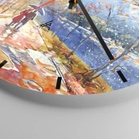 Clock face with lines