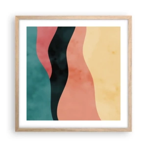 Poster in light oak frame - Compatible Incompability - 50x50 cm