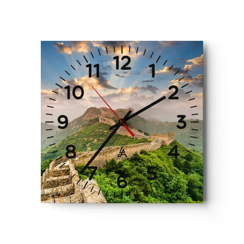 Wall clock - Clock on glass - Neverending Grandeur - 30x30 cm
