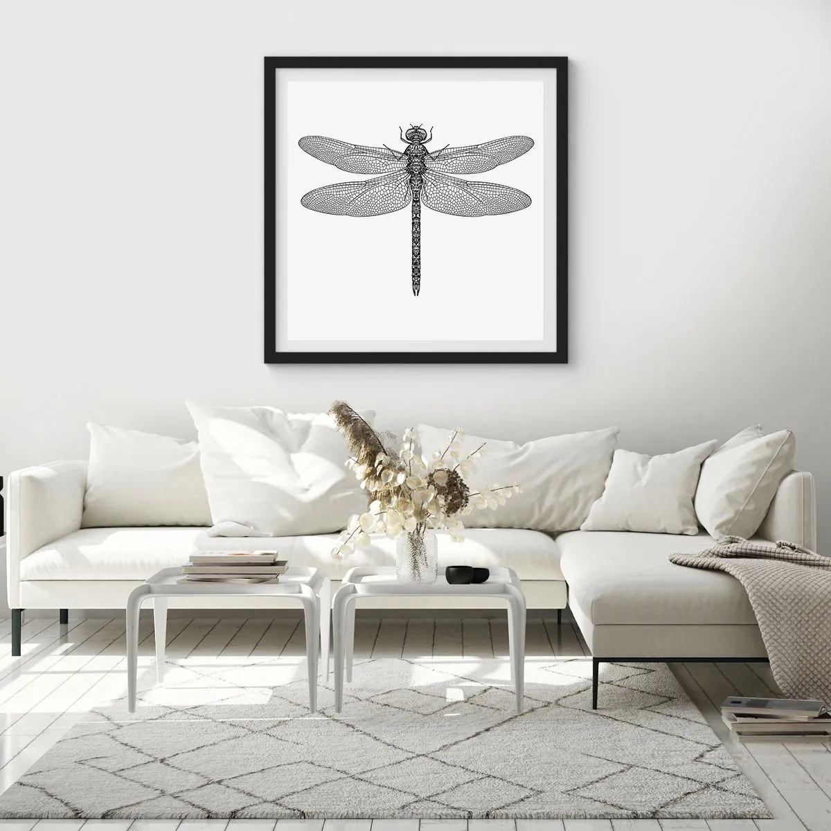 Poster in black frame - Precision of Nature - 60x60 cm