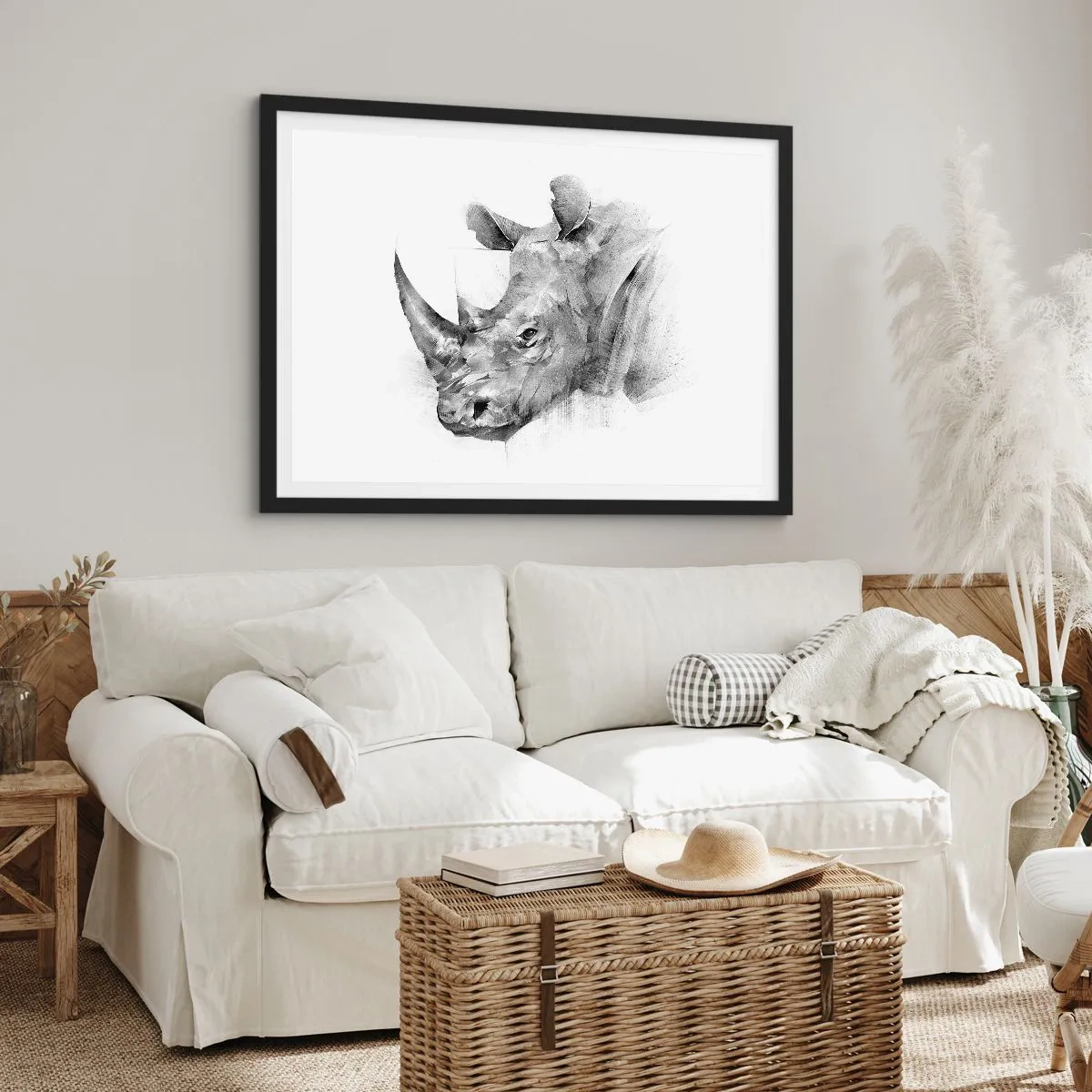 Poster in black frame - African Portrait - 50x40 cm