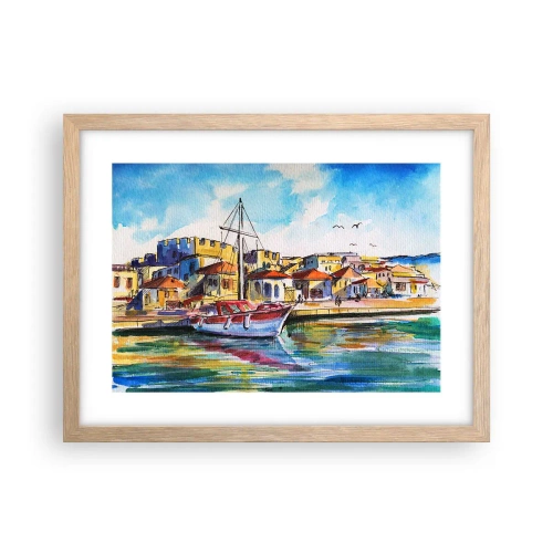 Poster in light oak frame - Rainbow Afternoon - 40x30 cm
