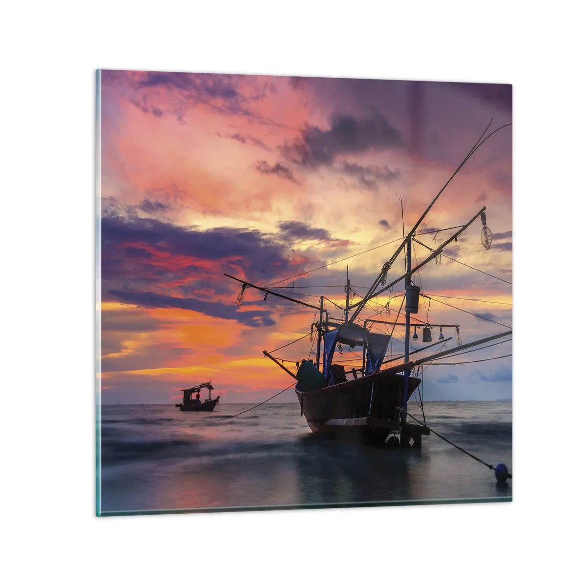 Glass picture - Exotic Evening - 30x30 cm