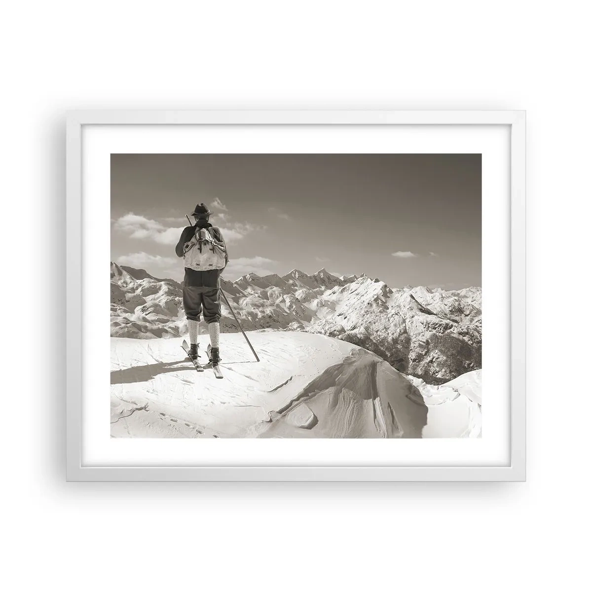 Poster in white frmae - Mountains Are the Same - 50x40 cm