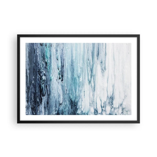 Poster in black frame - Blue Icicles - 70x50 cm