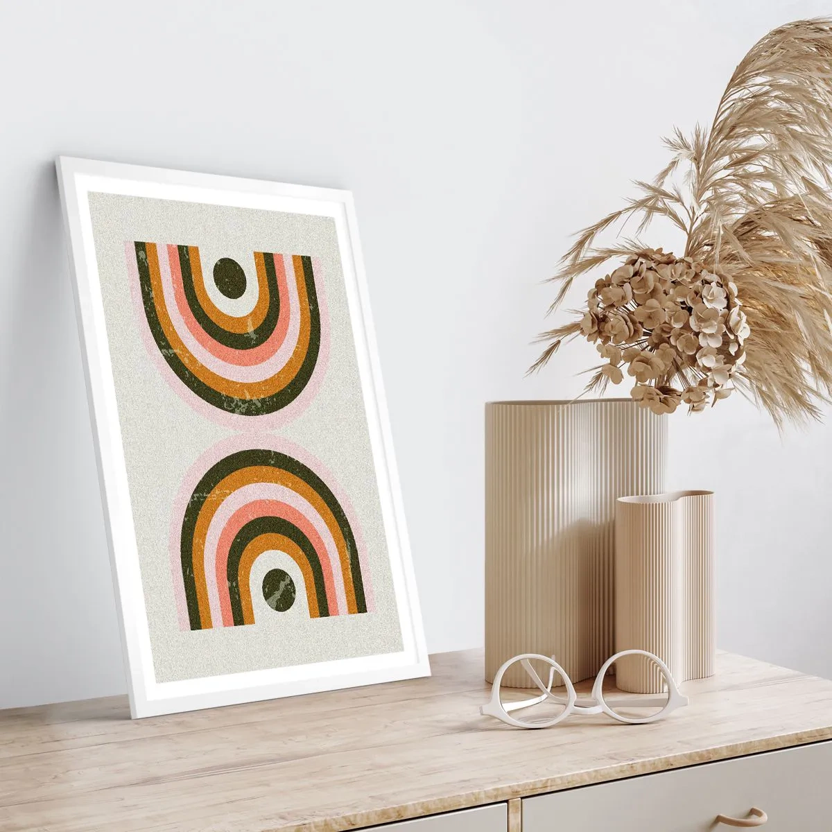 Poster in white frmae - Twin Abstract - 61x91 cm