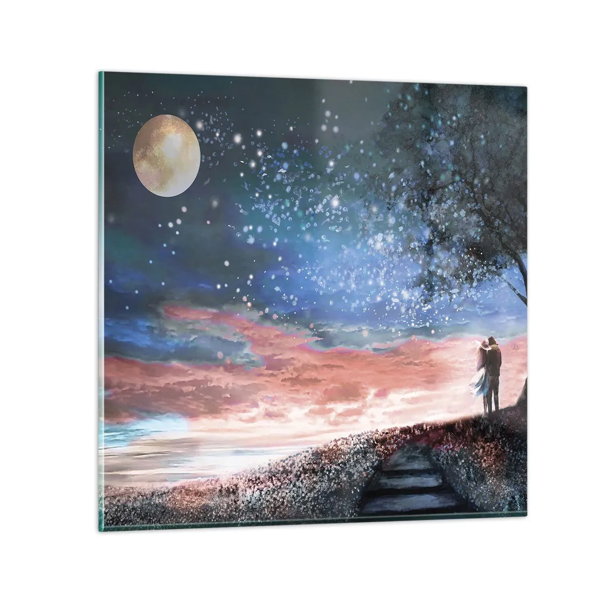 Glass picture - Starry Spectacle - 40x40 cm
