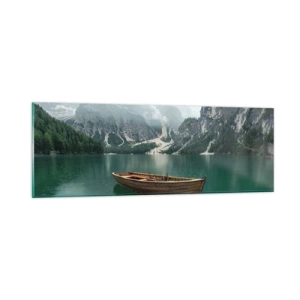 Glass picture - Boat Found Solitude - 90x30 cm