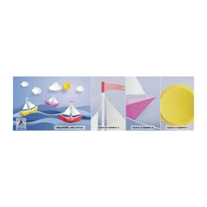 Photo Wallpaper Sample Premium Canvas - Rocking the Waves - For children, Nautical, Łódź - 100x30 cm
