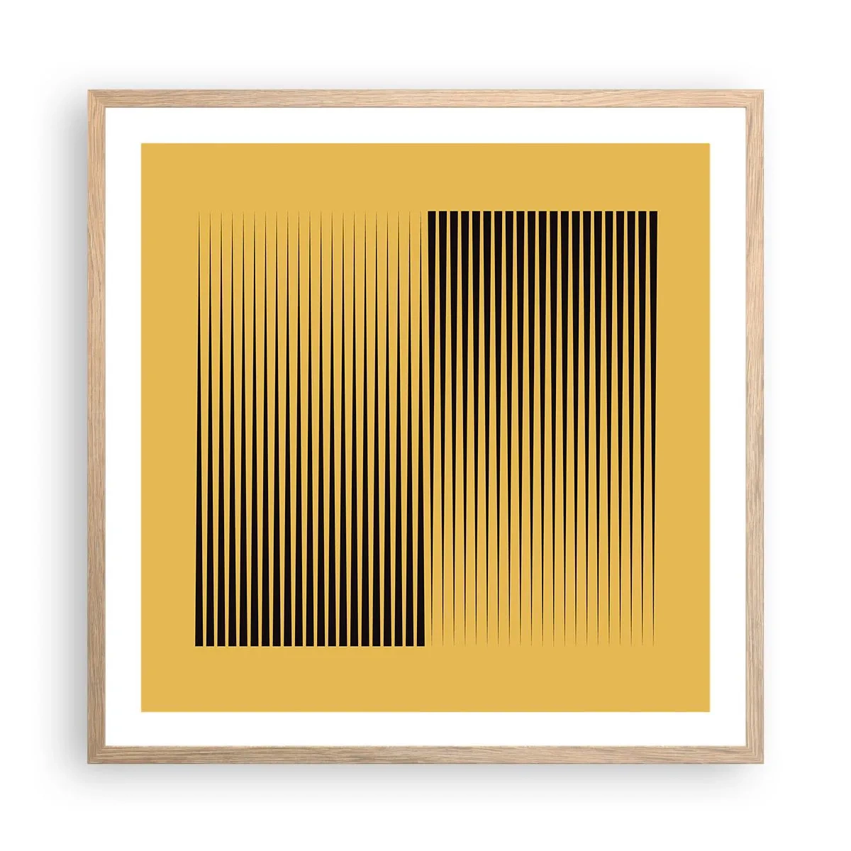 Poster in light oak frame - Square Opposites - 60x60 cm