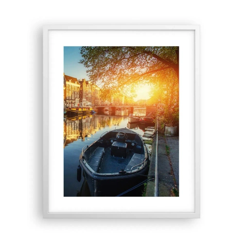 Poster in white frmae - Morning in Amsterdam - 40x50 cm