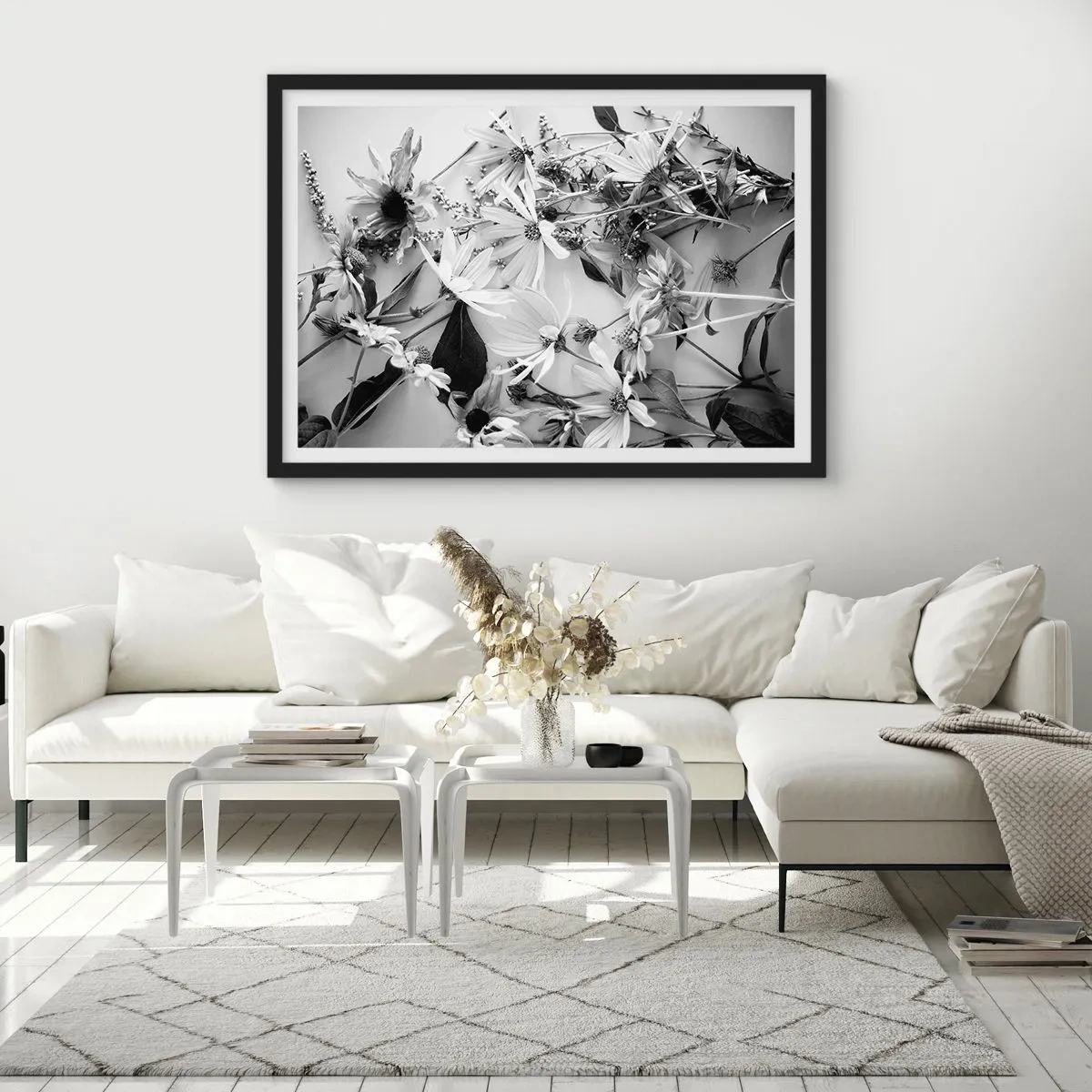 Poster in black frame - No-Bouquet of Flowers - 40x30 cm