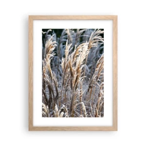 Poster in light oak frame - Decorated with Frost - 30x40 cm