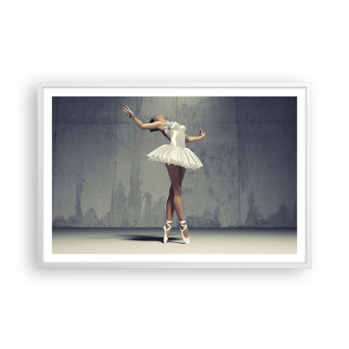 Poster in white frmae - Light like a Bird - 91x61 cm