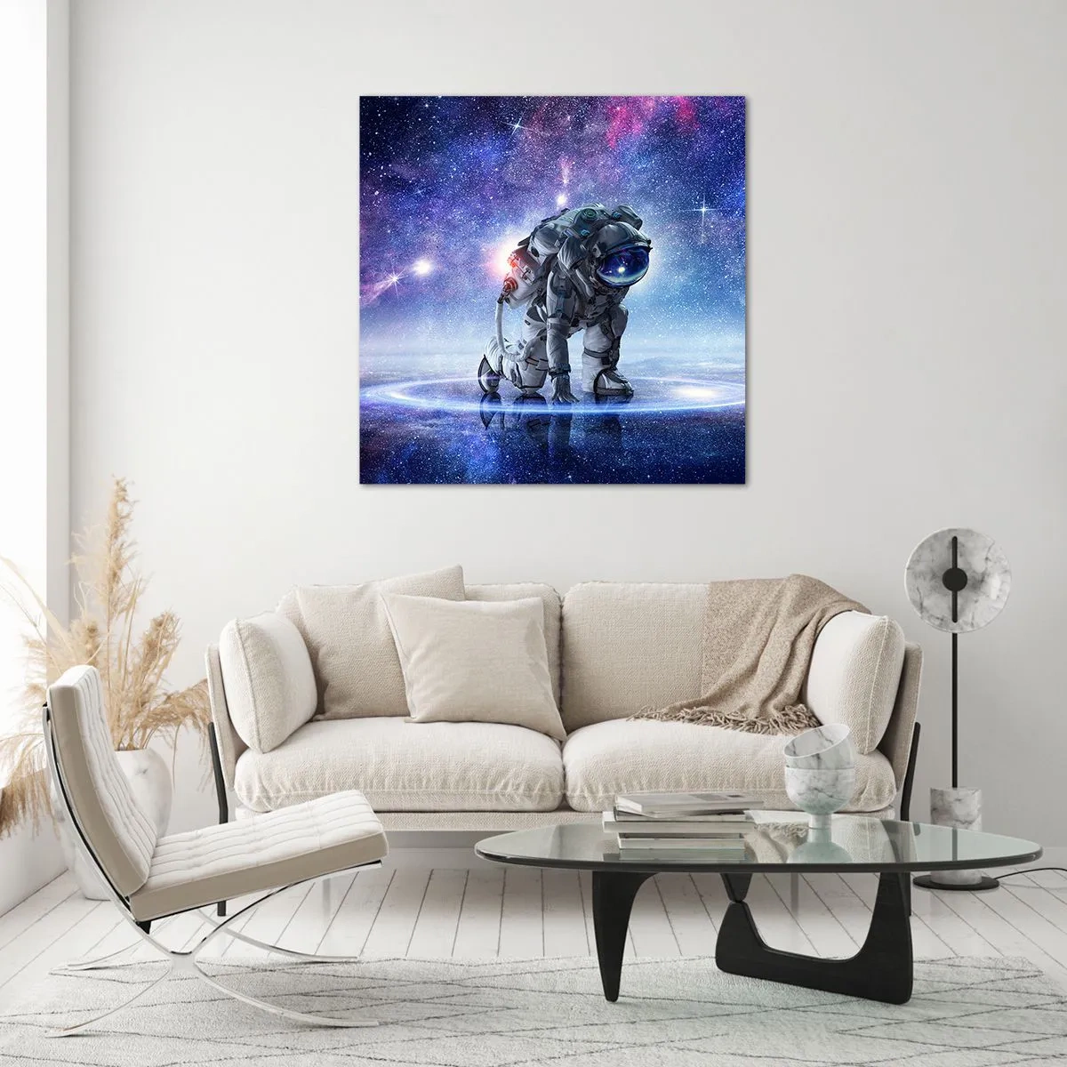 Glass picture - Starry Night above Me - 40x40 cm