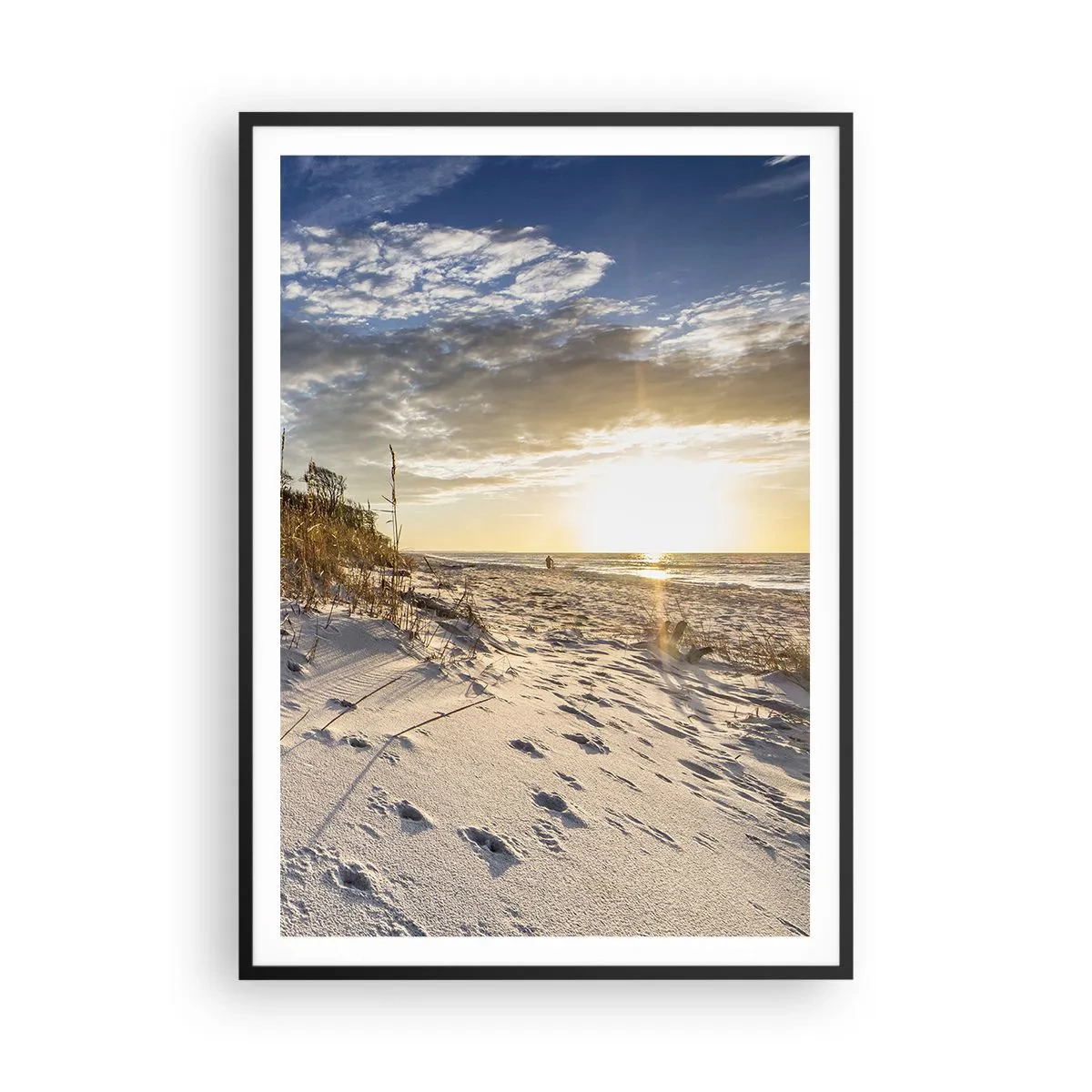 Poster in black frame - Invitation to a Walk - 70x100 cm