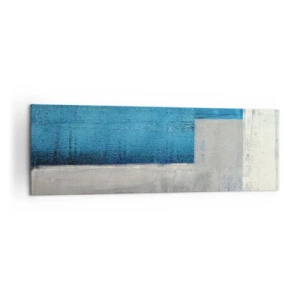 Canvas picture - Poetic Composition of Blue and Grey - 160x50 cm