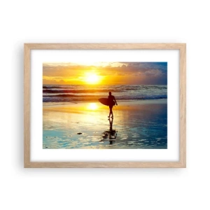 Poster in light oak frame - Return of a Warrior - 40x30 cm
