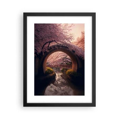 Poster in black frame - Japanese Spring - 30x40 cm