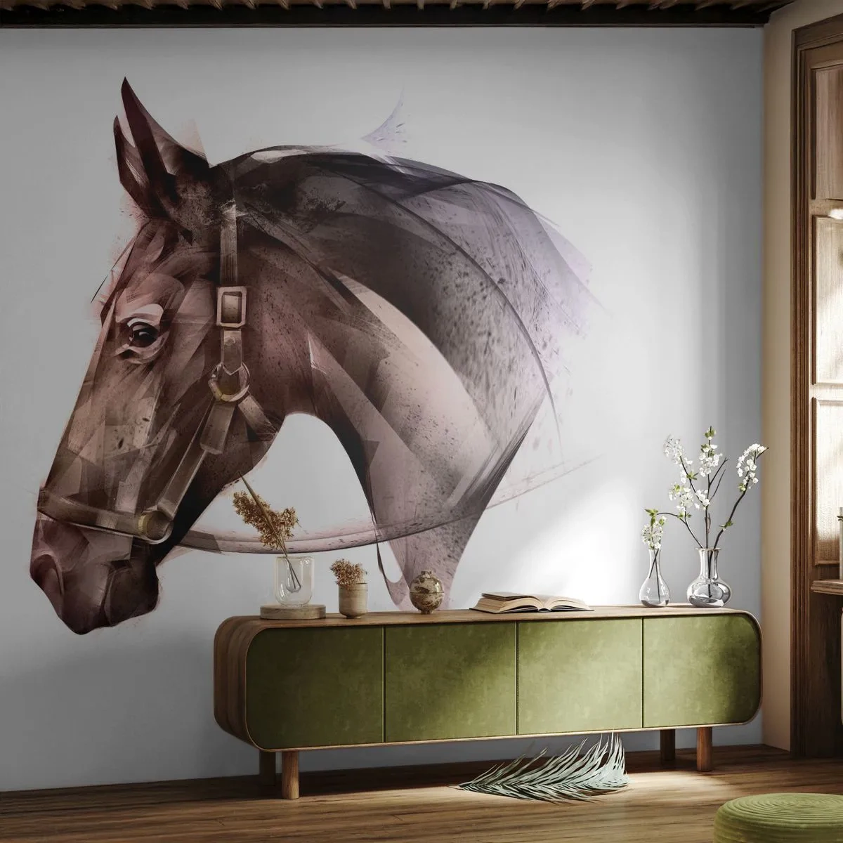 Custom Wallpaper Standard Eco - What a Charm - Animals, Horse Head, Horse