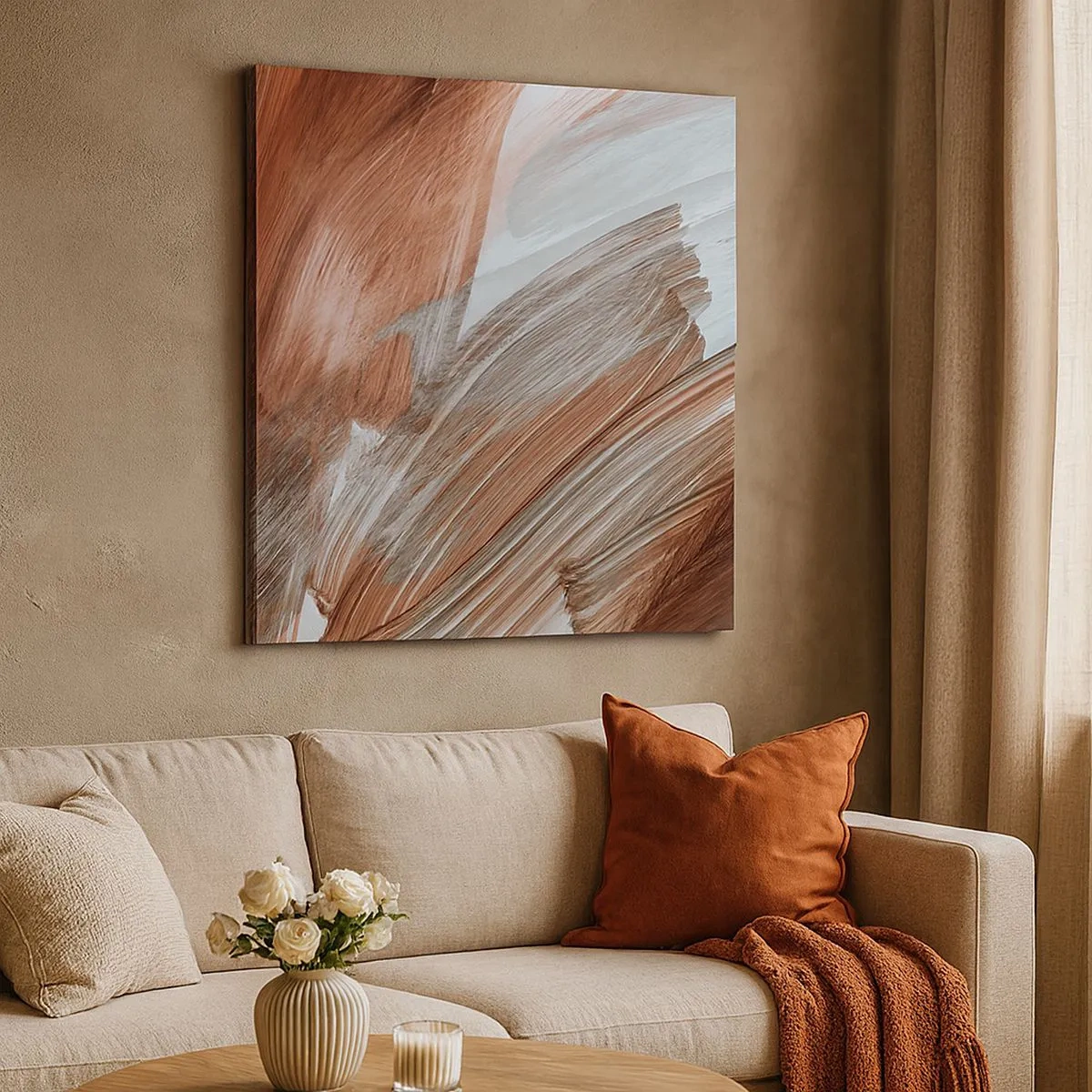 Canvas picture - Autumnal and Windy Abstract - 30x30 cm