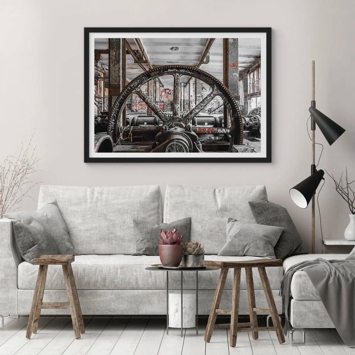 Poster in black frame - Secret Life of a Factory - 100x70 cm