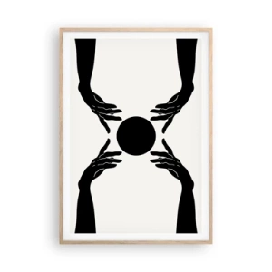 Poster in light oak frame - Secret Sign - 70x100 cm