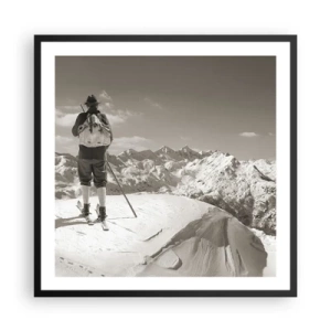 Poster in black frame - Mountains Are the Same - 60x60 cm