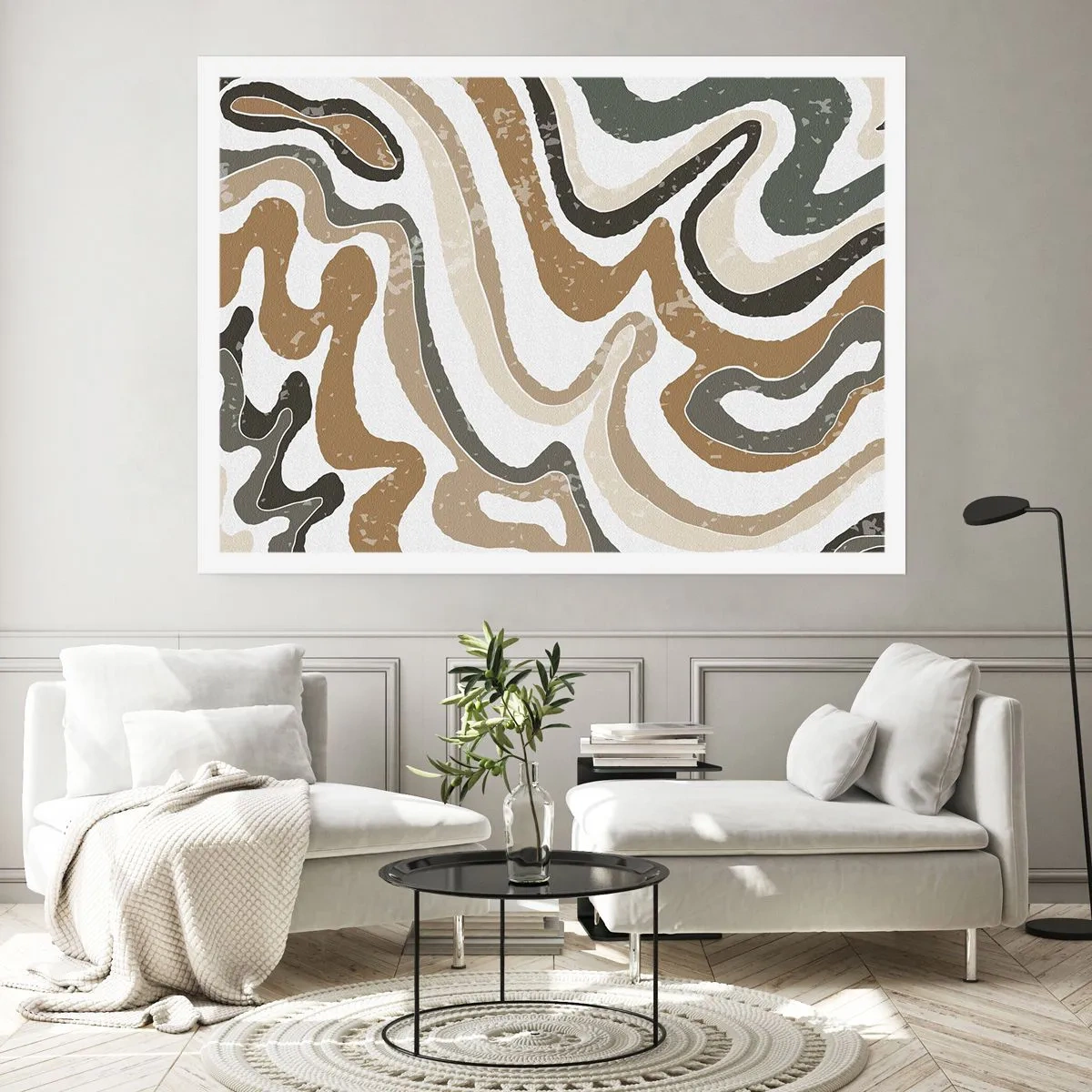 Poster - Meanders of Earth Colours - 100x70 cm