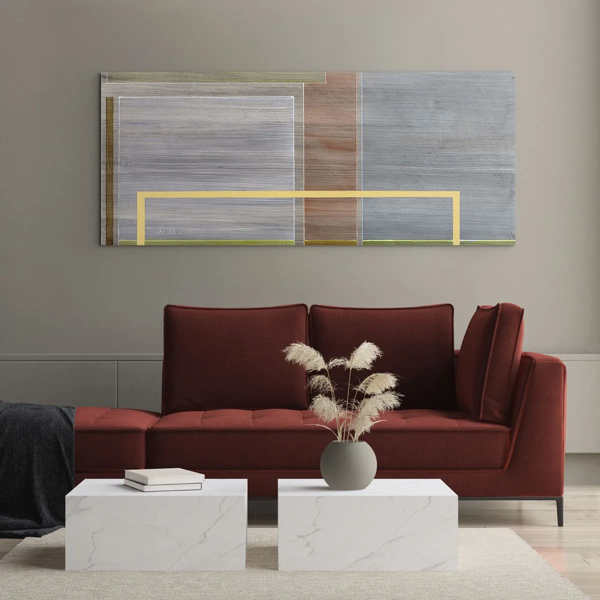 Glass picture - Straight and Calm - 100x40 cm