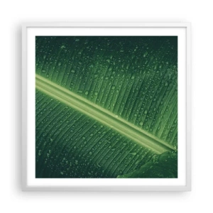 Poster in white frmae - Structure of Green - 60x60 cm