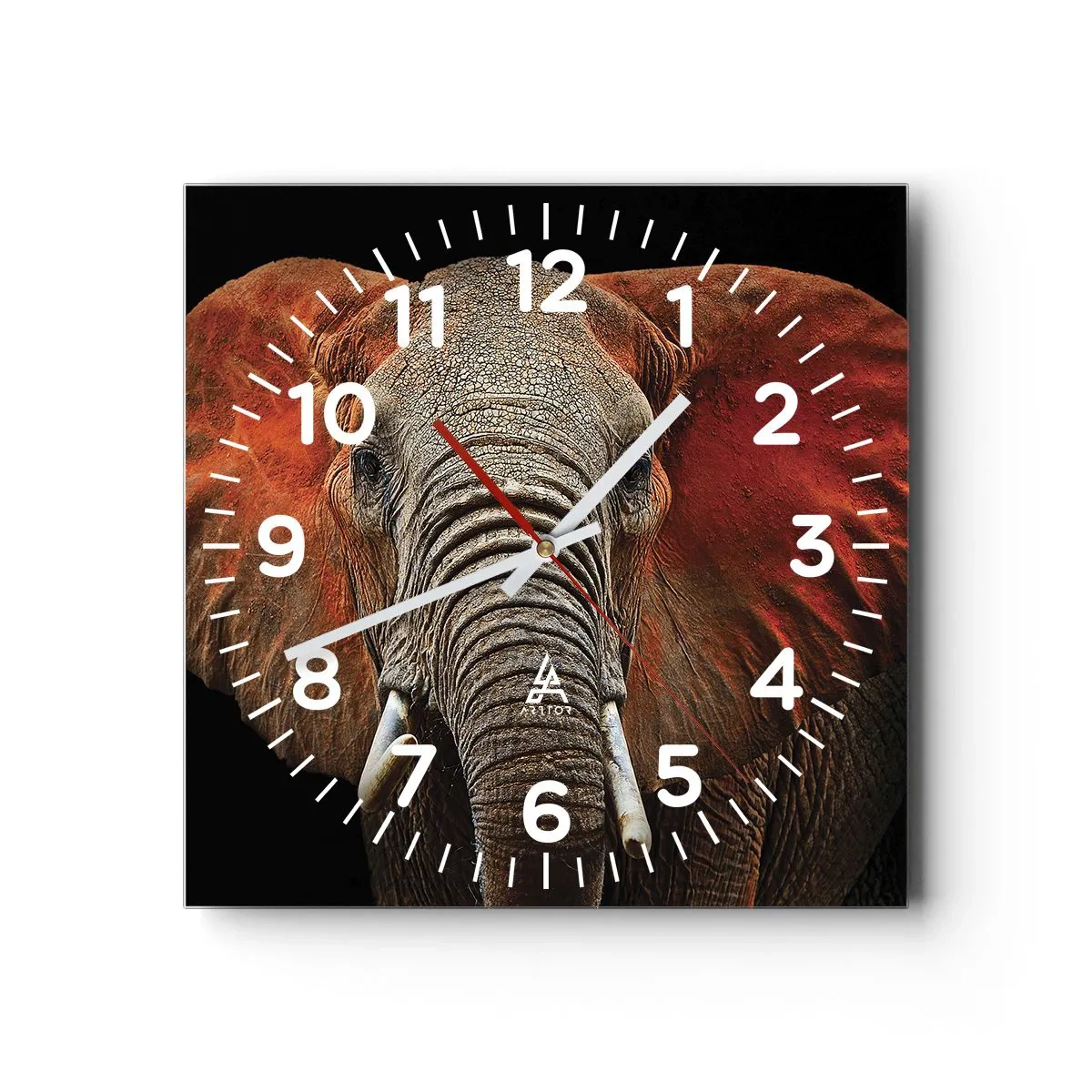 Wall clock - Clock on glass - I am Wild, and You? - 30x30 cm