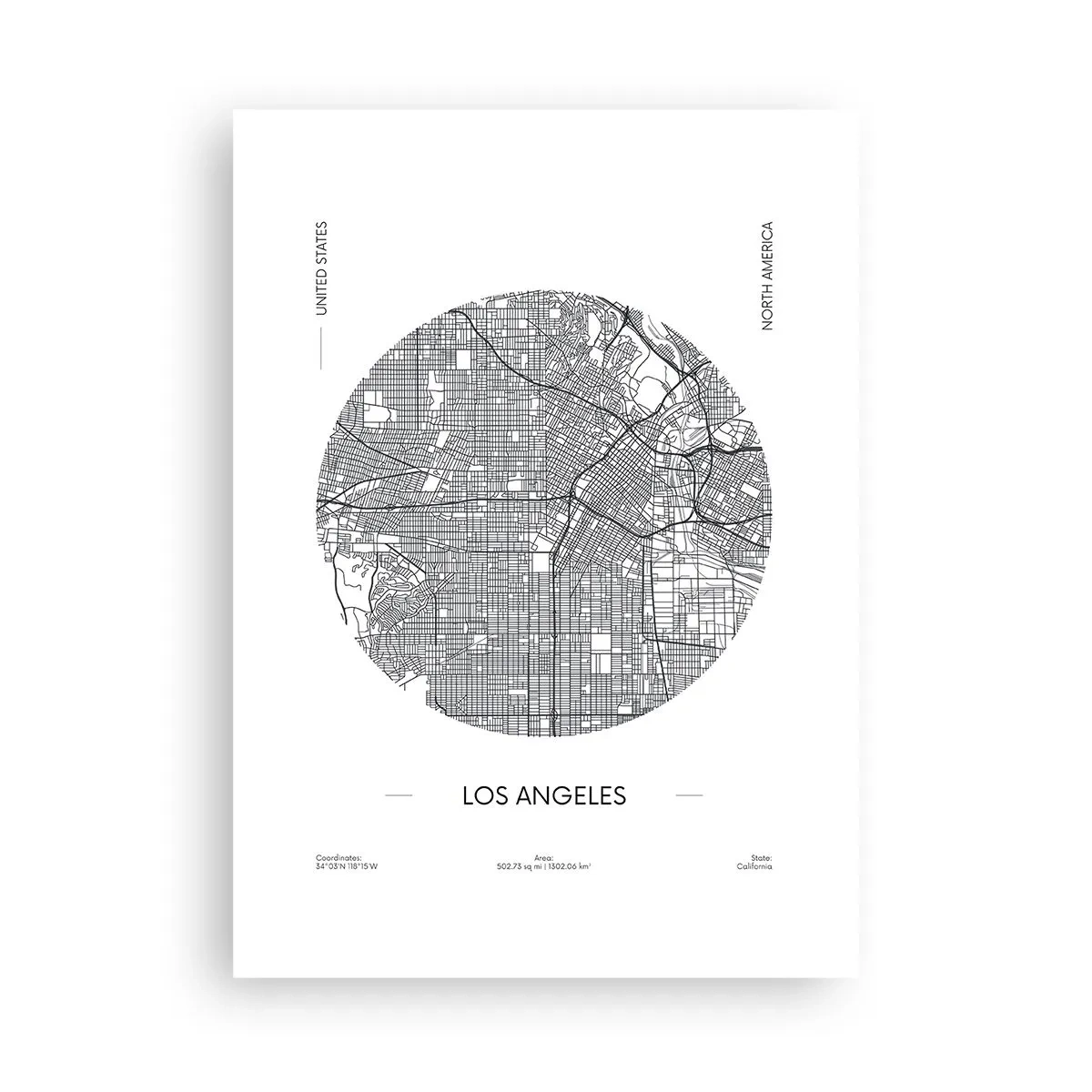 Poster - Anatomy of Los Angeles - 50x70 cm