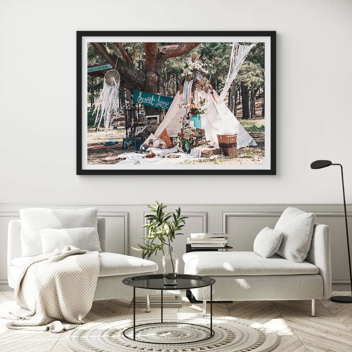 Poster in black frame - Make Love… - 70x50 cm